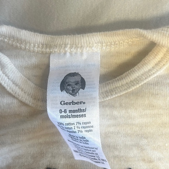 Gerber - Convertible Tan & Cream striped Sleep Sacks/gown with elastic bottom - Picture 2 of 5